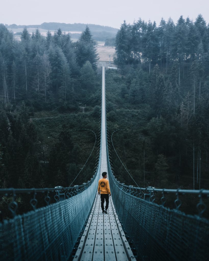 The chains of the bridge, symbolizing sustainability